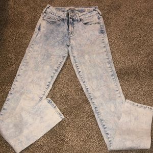 Pacsun acid wash jeans.